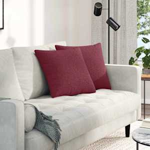Pohovkové polštáře 2 pcs Víno Červené 45 x 45 cm textil - obrázek 1
