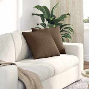 Pohovkové polštáře 2 pcs Hnědá 45 x 45 cm textil - obrázek 1