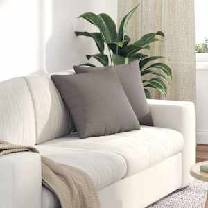 Pohovkové polštáře 2 pcs Taupe 45 x 45 cm textil - obrázek 1