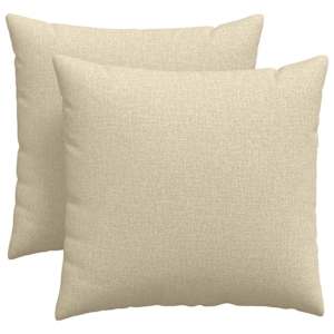 Pohovkové polštáře 2 pcs Krémová 45 x 45 cm textil - obrázek 2