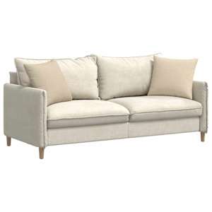 Pohovkové polštáře 2 pcs Krémová 45 x 45 cm textil - obrázek 3