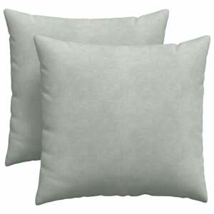 Pohovkové polštáře 2 pcs Světle šedá 45 x 45 cm Žebrovaná látka - obrázek 2