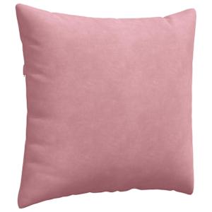 Pohovkové polštáře 2 pcs Růžová 45 x 45 cm Žebrovaná látka - obrázek 5