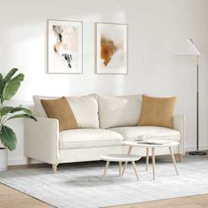 Pohovkové polštáře 2 pcs Hnědá 45 x 45 cm Žebrovaná látka - obrázek 4