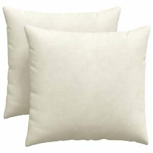 Pohovkové polštáře 2 pcs Krémová 45 x 45 cm Žebrovaná látka - obrázek 2