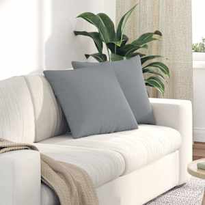 Pohovkové polštáře 2 pcs Světle šedá 50 x 50 cm textil - obrázek 1
