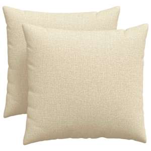 Pohovkové polštáře 2 pcs Krémová 50 x 50 cm textil - obrázek 2