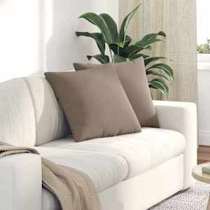 Pohovkové polštáře 2 pcs Taupe 50 x 50 cm textil - obrázek 1
