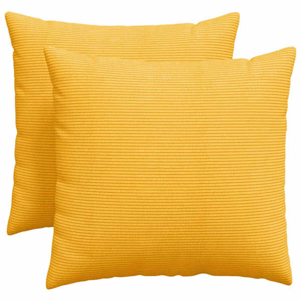 vidaXL Diivanipadjad 2 pcs Helekollane 50 x 50 cm Korter kangas