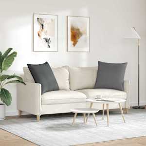 Pohovkové polštáře 2 pcs Tmavě šedá 60 x 60 cm textil - obrázek 4