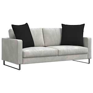 Pohovkové polštáře 2 pcs Černá 60 x 60 cm textil - obrázek 3