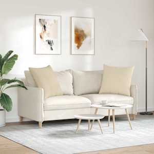 Pohovkové polštáře 2 pcs Krémová 60 x 60 cm textil - obrázek 4