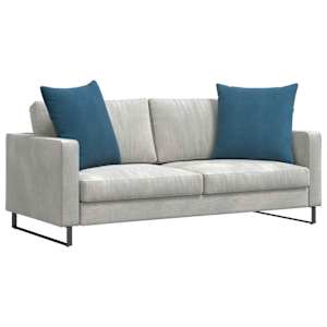Pohovkové polštáře 2 pcs Modrá 60 x 60 cm Žebrovaná látka - obrázek 3