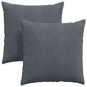 Pohovkové polštáře 2 pcs Tmavě šedá 60 x 60 cm Žebrovaná látka - obrázek 2