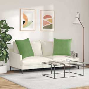 Pohovkové polštáře 2 pcs Světlá zelená 60 x 60 cm - obrázek 4