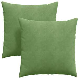 Pohovkové polštáře 2 pcs Světlá zelená 60 x 60 cm - obrázek 2