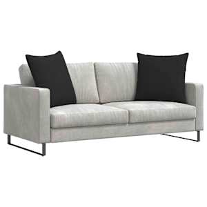 Pohovkové polštáře 2 pcs Černá 60 x 60 cm textil - obrázek 3