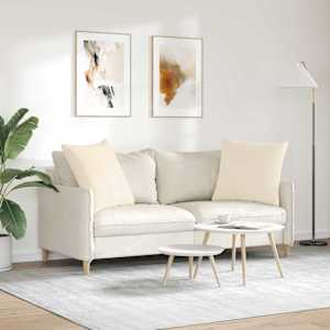 Pohovkové polštáře 2 pcs Béžová 60 x 60 cm textil - obrázek 4