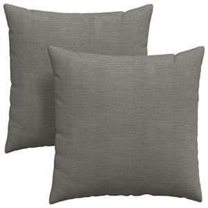 Pohovkové polštáře 2 pcs Světle šedá 60 x 60 cm Žebrovaná látka - obrázek 2