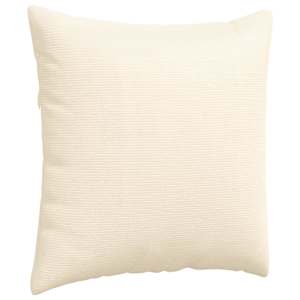 Pohovkové polštáře 2 pcs Krémová 60 x 60 cm Žebrovaná látka - obrázek 5
