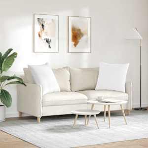 Pohovkové polštáře 2 pcs Bílá 80 x 80 cm textil - obrázek 4