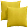 vidaXL Diivanipadjad 2 pcs Kollane 80 x 80 cm Korter kangas