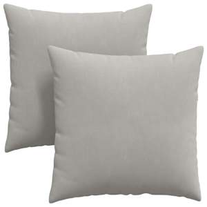 Pohovkové polštáře 2 pcs Světle šedá 80 x 80 cm textil - obrázek 2