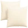 vidaXL Diivanipadjad 2 pcs cream 80 x 80 cm Korter kangas
