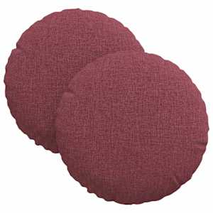 Polštáře na sedadla 2 pcs Víno Červené Ø30 x 13 cm textil - obrázek 2