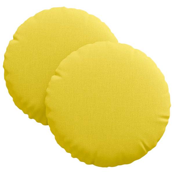 vidaXL Istumispatjad 2 tk kangas Helekollane &Oslash;30 x 13 cm