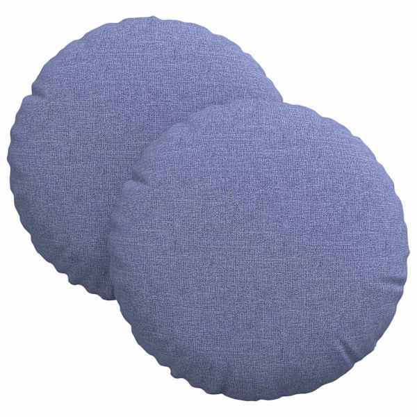 vidaXL Istumispatjad 2 tk kangas Jeans sinine &Oslash;30 x 13 cm