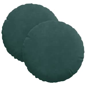 vidaXL Istumispatjad 2 tk Samet Tume rohelise &Oslash;30 x 13 cm