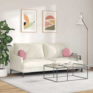 Polštáře na sedadla 2 pcs Růžová Ø 40 x 13 cm samet - obrázek 4