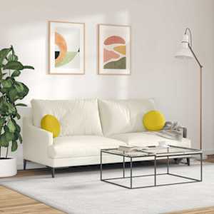 Polštáře na sedadla 2 pcs Žlutá Ø 40 x 13 cm samet - obrázek 4