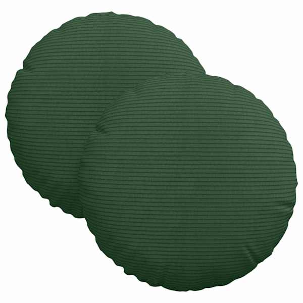 vidaXL Istumispatjad 2 tk Korter kangas Tume rohelise &Oslash;30 x 13 cm