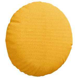 Polštáře na sedadla 2 pcs Světlá žlutá Ø 30 cm Žebrovaná látka - obrázek 5