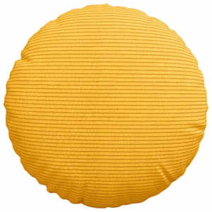 Polštáře na sedadla 2 pcs Světlá žlutá Ø 30 cm Žebrovaná látka - obrázek 6