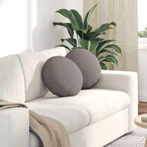 Polštáře na sedadla 2 pcs Taupe Ø40 x 13 cm textil - obrázek 1