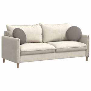 Polštáře na sedadla 2 pcs Taupe Ø40 x 13 cm textil - obrázek 3