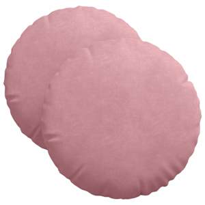 Polštáře na sedadla 2 pcs Růžová Ø 40 x 13 cm samet - obrázek 2