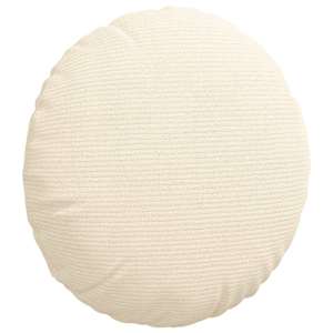Polštáře na sedadla 2 pcs Krémová Ø 40 cm Žebrovaná látka - obrázek 5