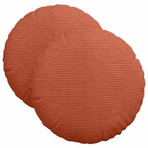 Polštáře na sedadla 2 pcs Červená oranžová Ø 40 cm - obrázek 2
