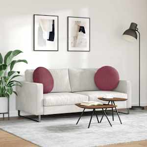 Polštáře na sedadla 2 pcs Víno Červené Ø50 x 19 cm textil - obrázek 4