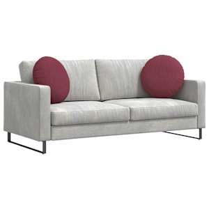 Polštáře na sedadla 2 pcs Víno Červené Ø50 x 19 cm textil - obrázek 3