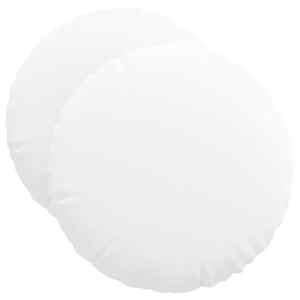 Polštáře na sedadla 2 pcs Bílá Ø50 x 19 cm textil - obrázek 2