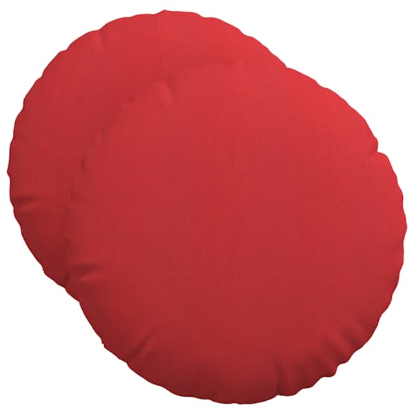 vidaXL Istumispatjad 2 tk kangas Punane &Oslash;50 x 19 cm