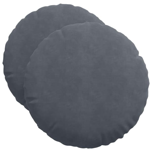 vidaXL Istumispatjad 2 tk Samet Tumehall &Oslash;50 x 19 cm