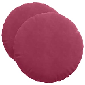 Polštáře na sedadla 2 pcs Víno Červené Ø 40 x 13 cm samet - obrázek 2