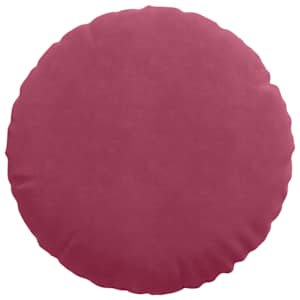 Polštáře na sedadla 2 pcs Víno Červené Ø 40 x 13 cm samet - obrázek 6