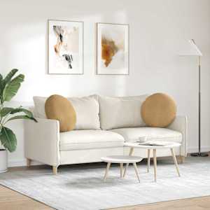 Polštáře na sedadla 2 pcs Hnědá Ø50 x 19 cm samet - obrázek 4